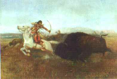 Indians Hunting Buffalo - Charles M. Russell