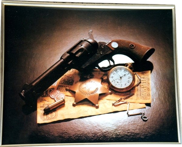 Pistol and Clock
